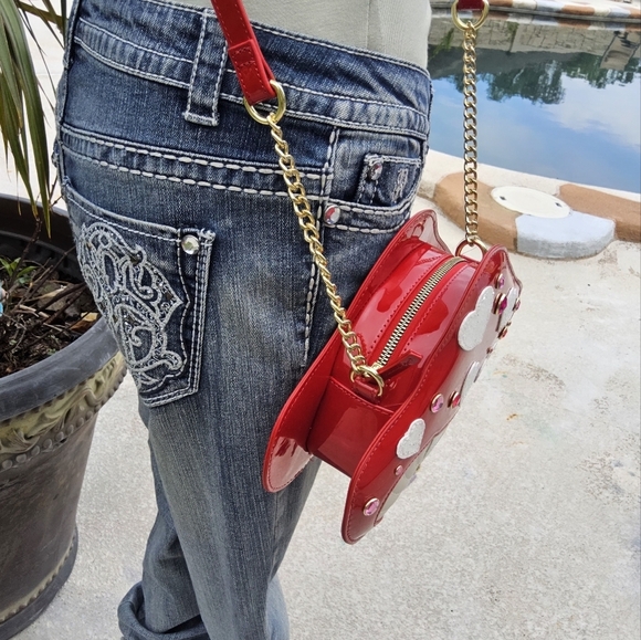 NWT RED MUSHROOM KITSCH BETSEY JOHNSON CROSSBODY - Picture 2 of 5